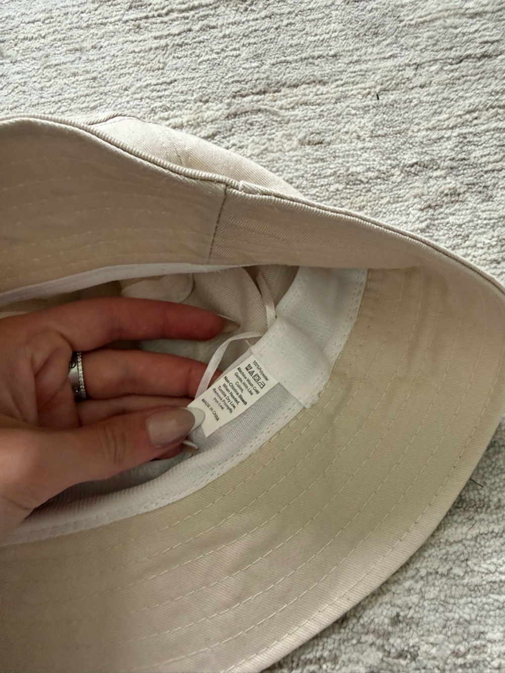 Neutral Beige Bucket Hat - Picture 3 of 4
